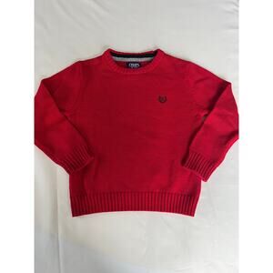 Chaps pullover knit sweater boys size XXS 4/5 regular Red 100% cotton